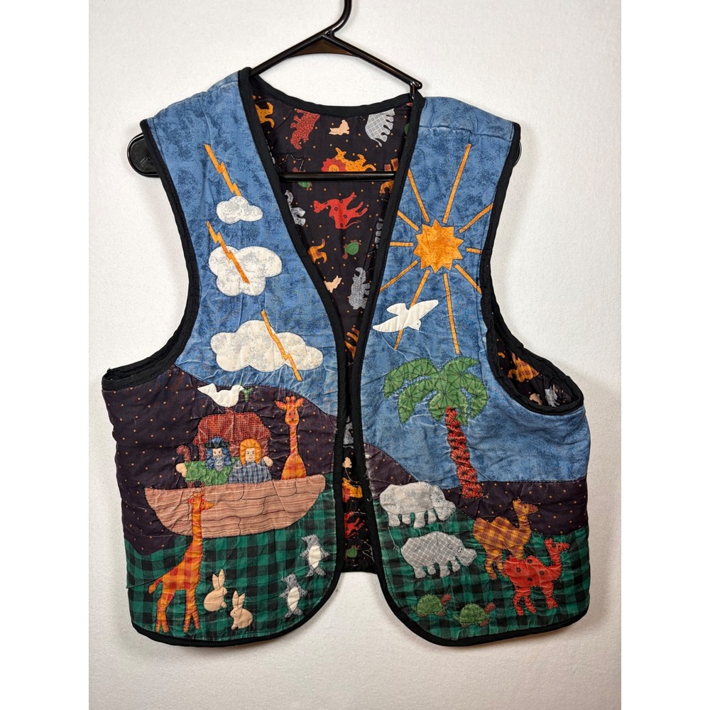 Noah's Ark Reversible Patchwork Vest/Teacher/Sunday School**READ**